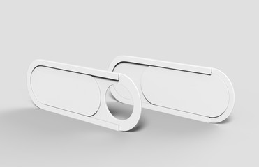 Blank Ultra Thin Webcam Cover for mock up and branding. 3d render illustration.