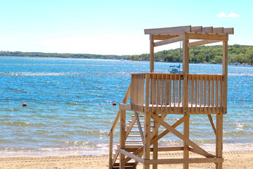 Lifeguard Station and lake
