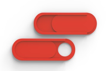 Blank Ultra Thin Webcam Cover for mock up and branding. 3d render illustration.