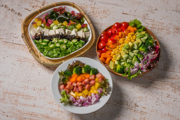 チョップドサラダ　Trendy healthy food  chopped salad 