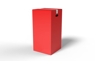 Blank Heavy-Duty Medium Open Packaging Box for mock up and branding. 3d render illustration.