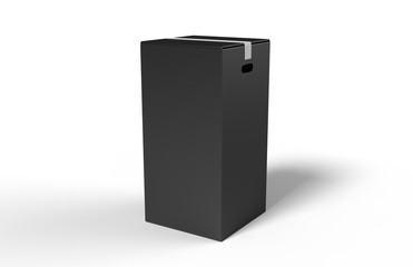 Blank Heavy-Duty Medium Open Packaging Box for mock up and branding. 3d render illustration.