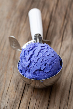 scoop and ice cream, space for text