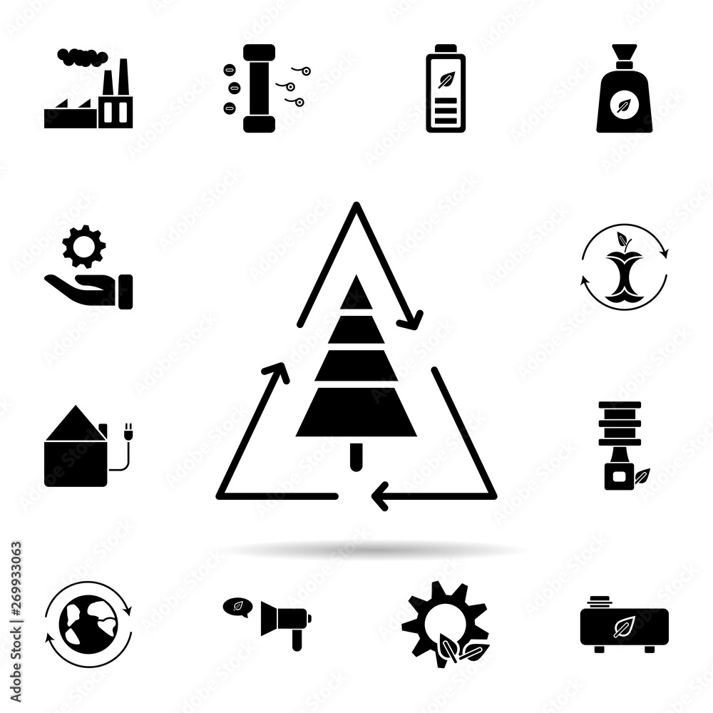 Poster forest, tree icon. universal set of ecology for website design and development, app development