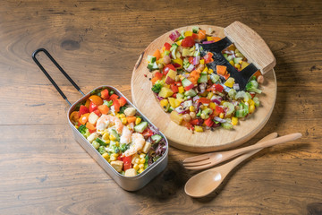 チョップドサラダ　Trendy healthy food  chopped salad 