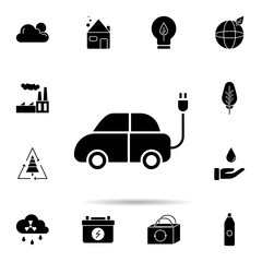 Car, electric, green icon. Universal set of ecology for website design and development, app development