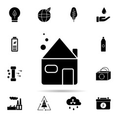 House, green icon. Universal set of ecology for website design and development, app development