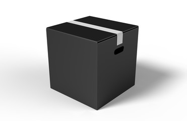 Blank Heavy-Duty Medium Open Packaging Box for mock up and branding. 3d render illustration.