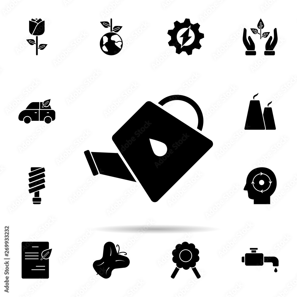 Aufkleber watering can icon. universal set of ecology for website design and development, app development