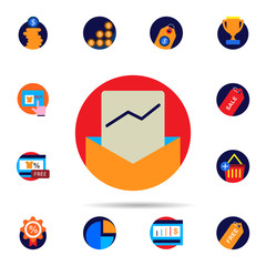 Discount, growing icon. Universal set of discount for website design and development, app development