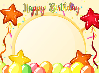 Naklejka premium Happy birthday card template