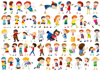 Set of children character