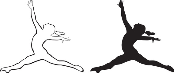 Illustration of gymnast vector design element for websites, blogs, advertisements, flyers, posters, backgrounds, business cards, logo, and tri-folds	