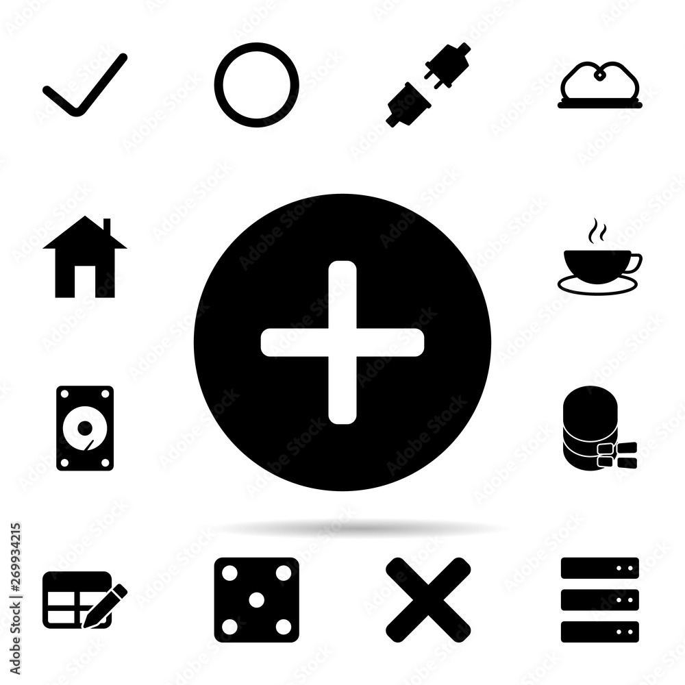 Poster add icon. universal set of web for website design and development, app development