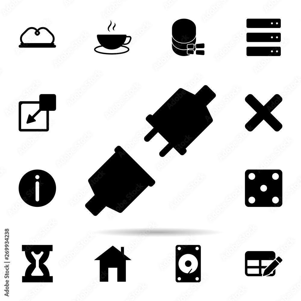 Poster connection icon. universal set of web for website design and development, app development