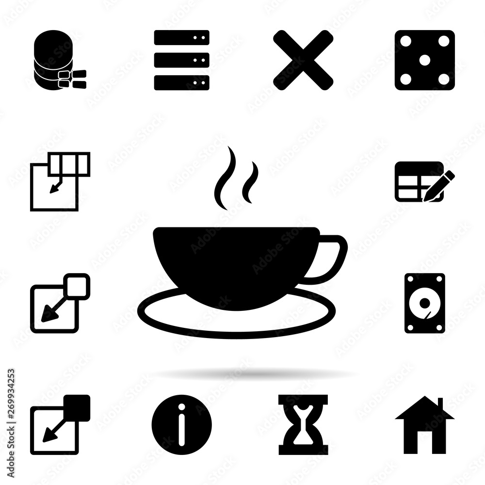 Poster cup icon. universal set of web for website design and development, app development