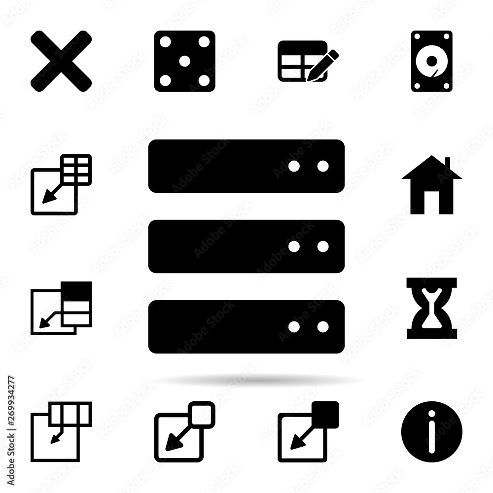 Poster data storage icon. universal set of web for website design and development, app development