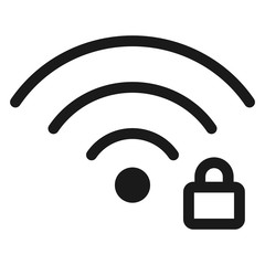 wireless lock - minimal line web icon. simple vector illustration. concept for infographic, website or app.