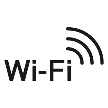 wi-fi symbol - minimal line web icon. simple vector illustration. concept for infographic, website or app.