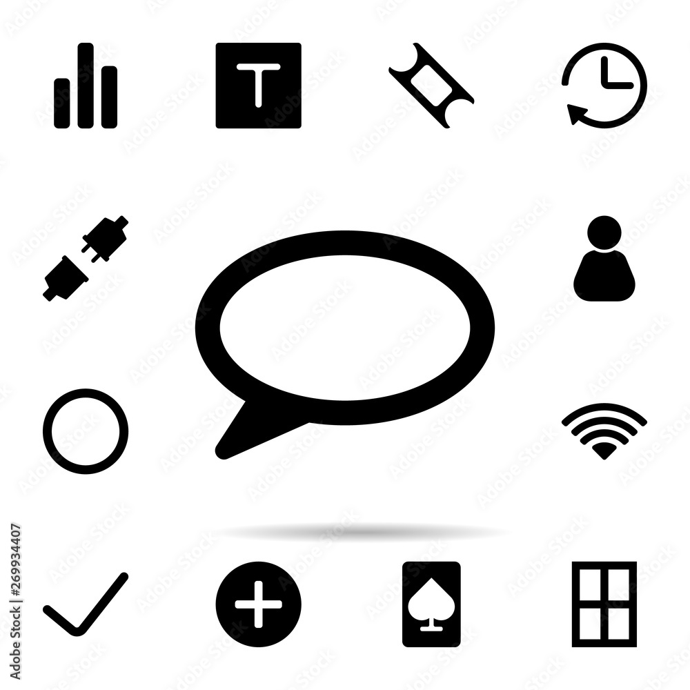 Poster speech bubble icon. universal set of web for website design and development, app development