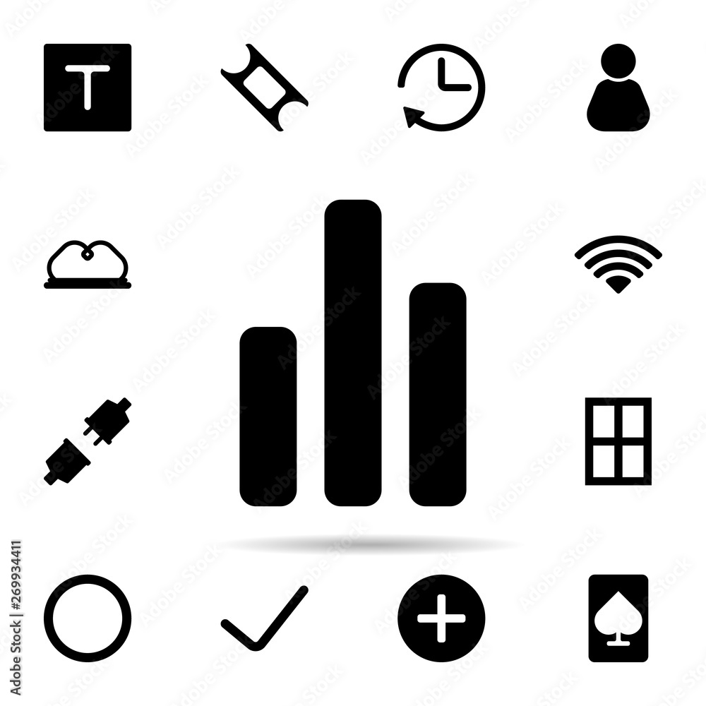 Poster statistical chart icon. universal set of web for website design and development, app development