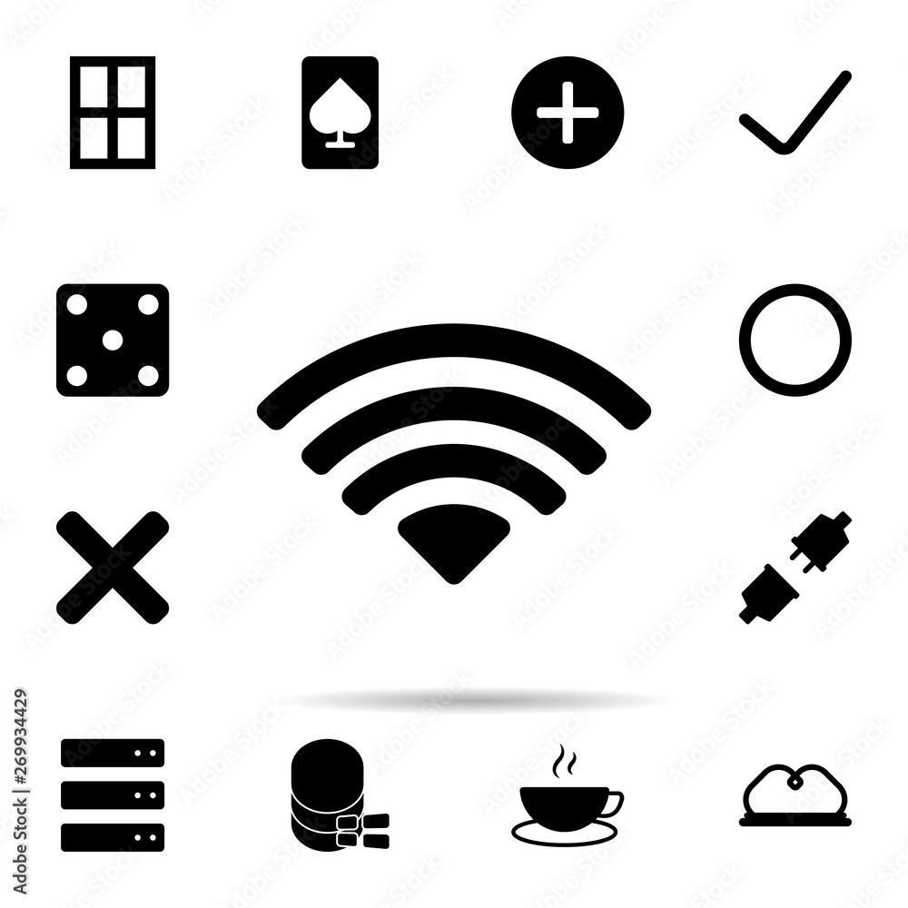 Poster wi fi signal icon. universal set of web for website design and development, app development