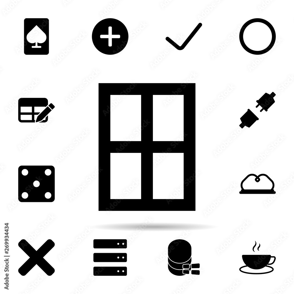 Poster window icon. universal set of web for website design and development, app development