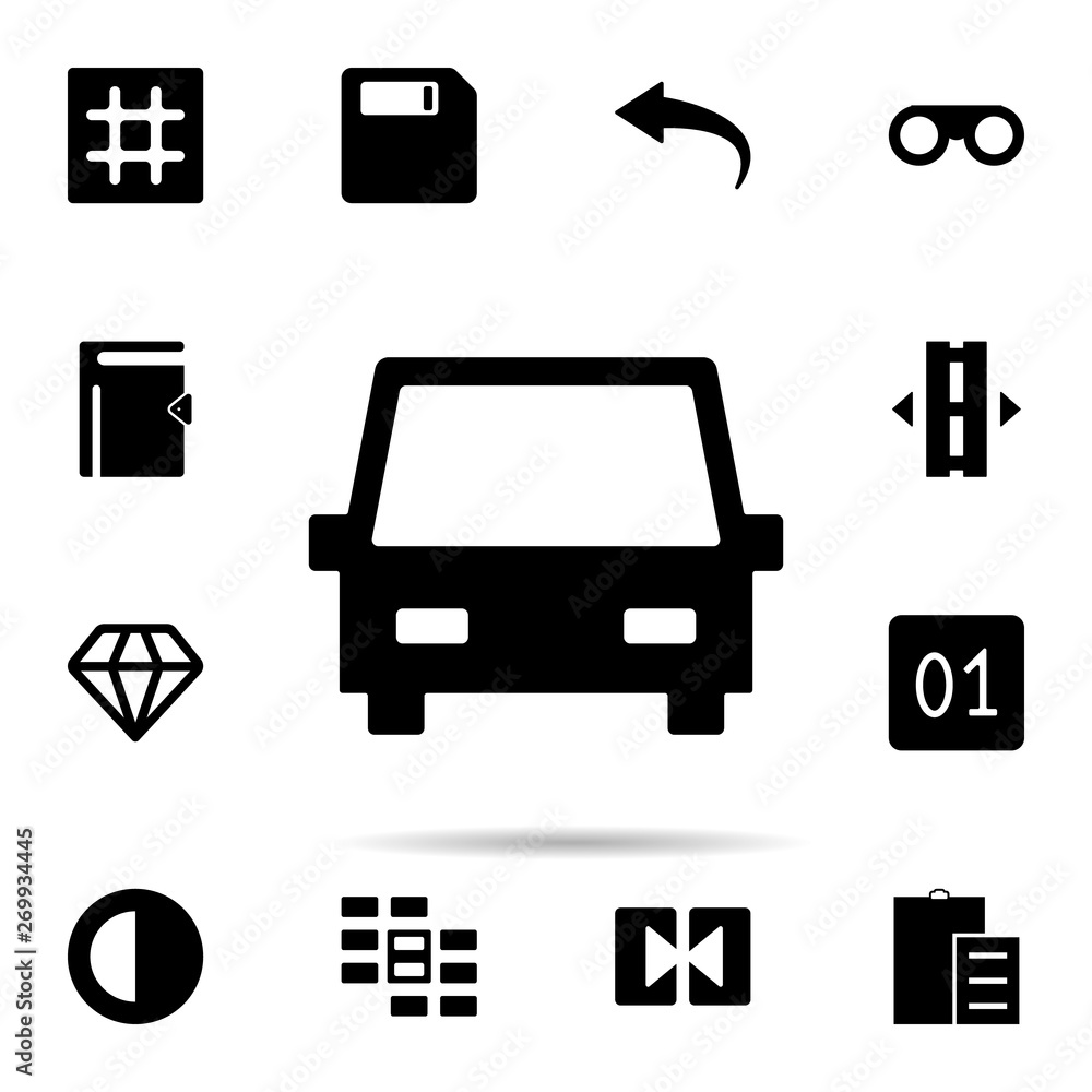 Poster car icon. universal set of web for website design and development, app development