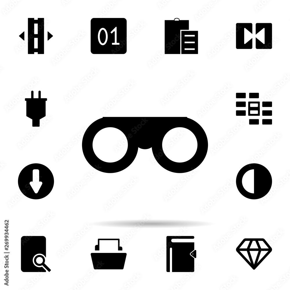 Poster binoculars icon. universal set of web for website design and development, app development