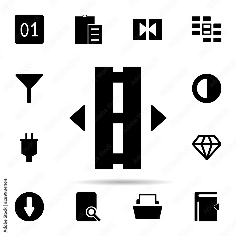 Poster broken line road icon. universal set of web for website design and development, app development