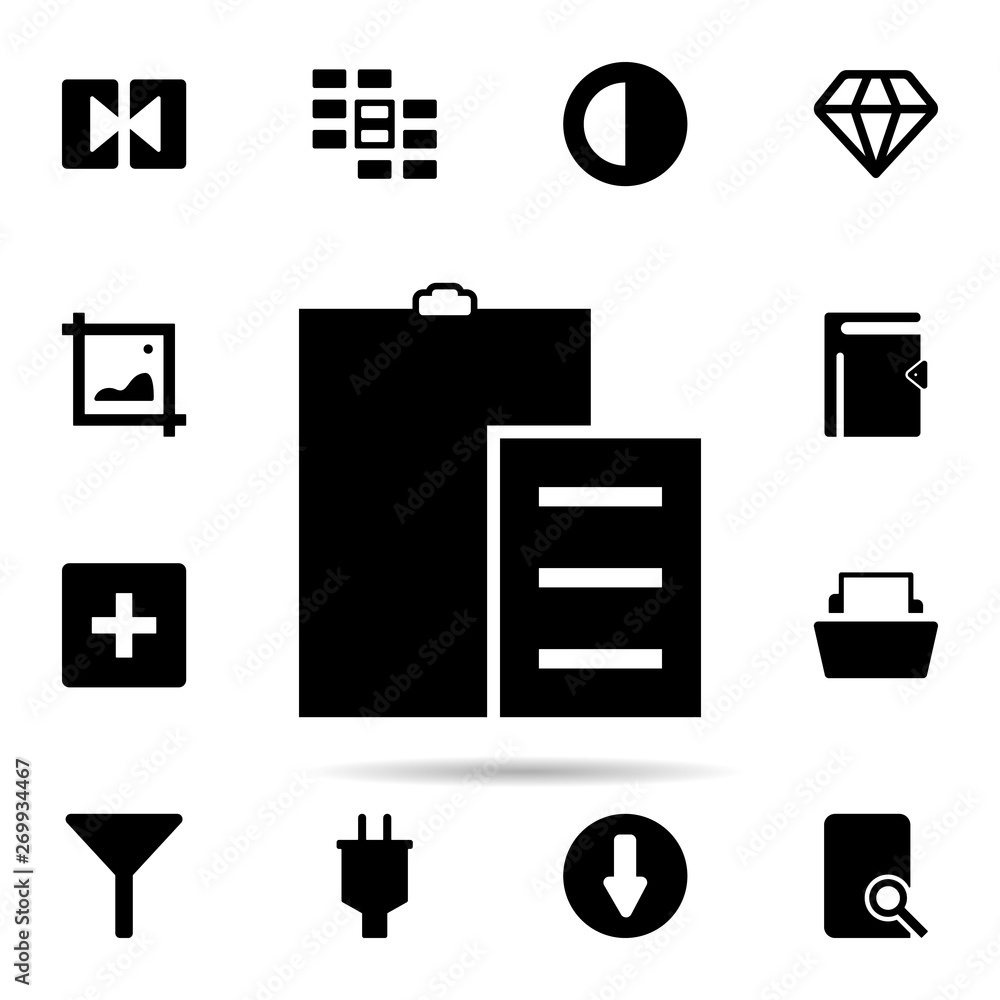 Poster clipboard icon. universal set of web for website design and development, app development