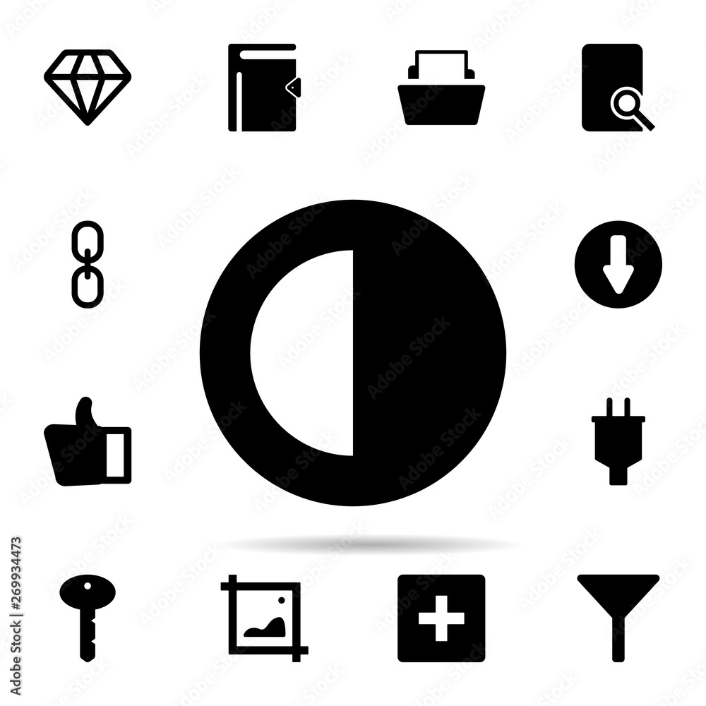 Poster contrast tool icon. universal set of web for website design and development, app development