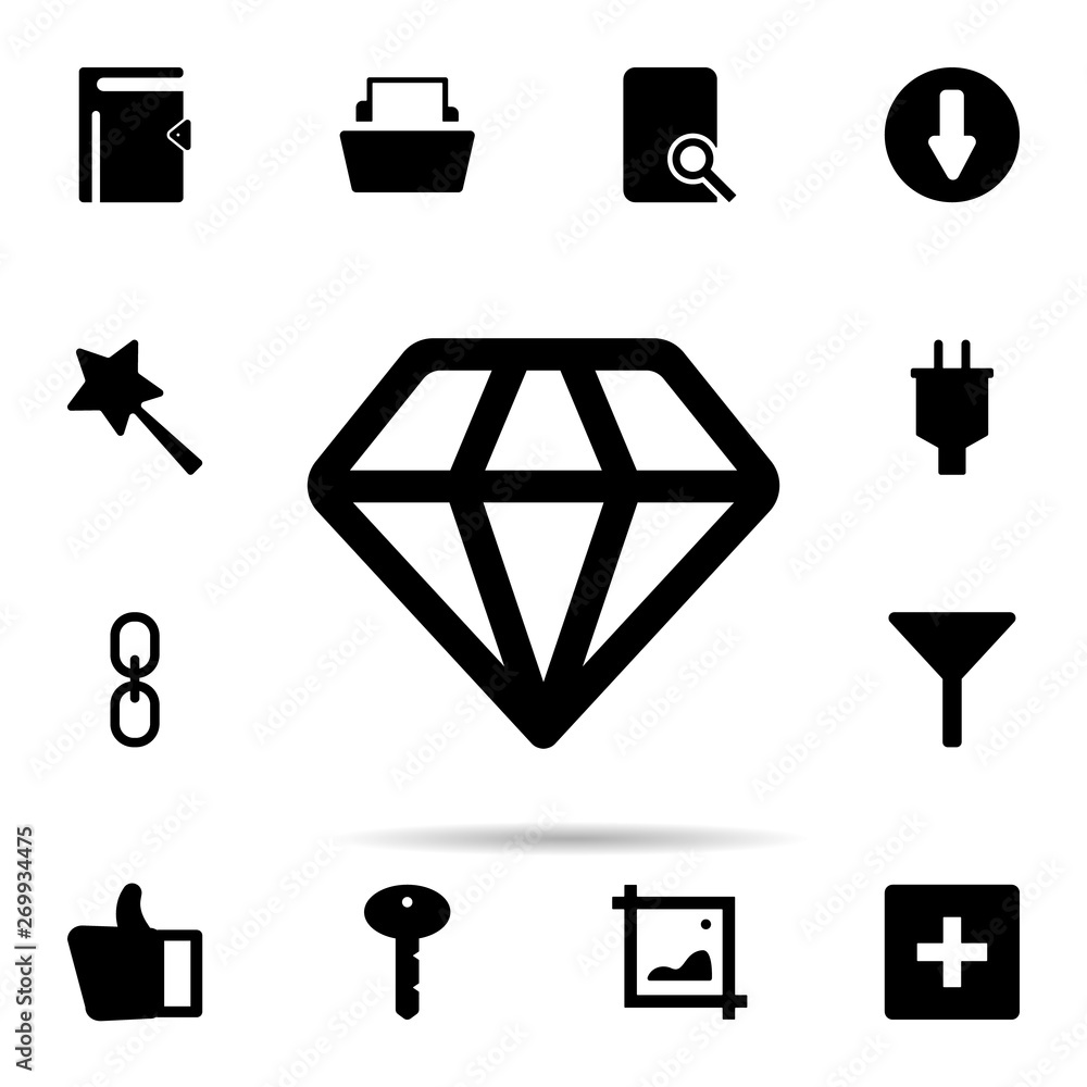 Poster diamond icon. universal set of web for website design and development, app development
