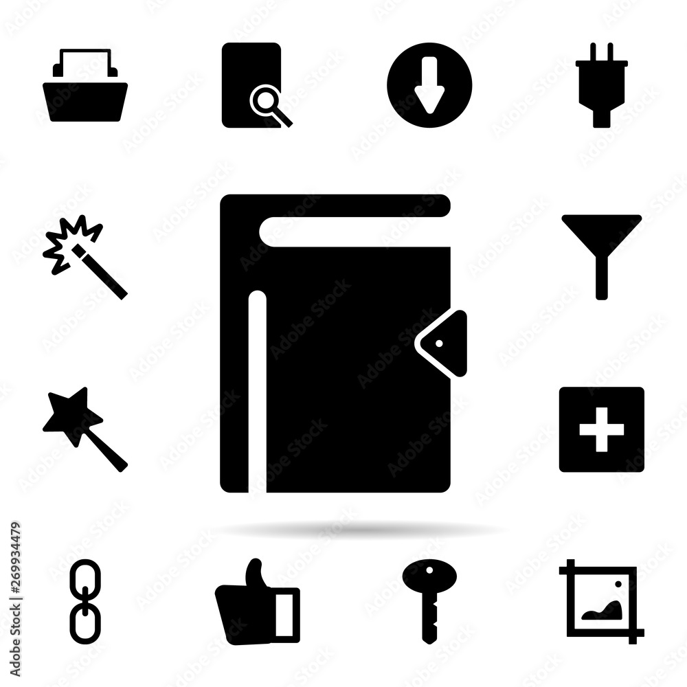 Poster diary icon. universal set of web for website design and development, app development