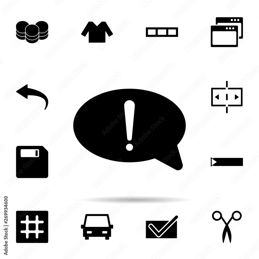 Poster speech bubble icon. universal set of web for website design and development, app development