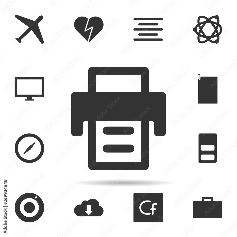 Poster printer icon. universal set of web for website design and development, app development