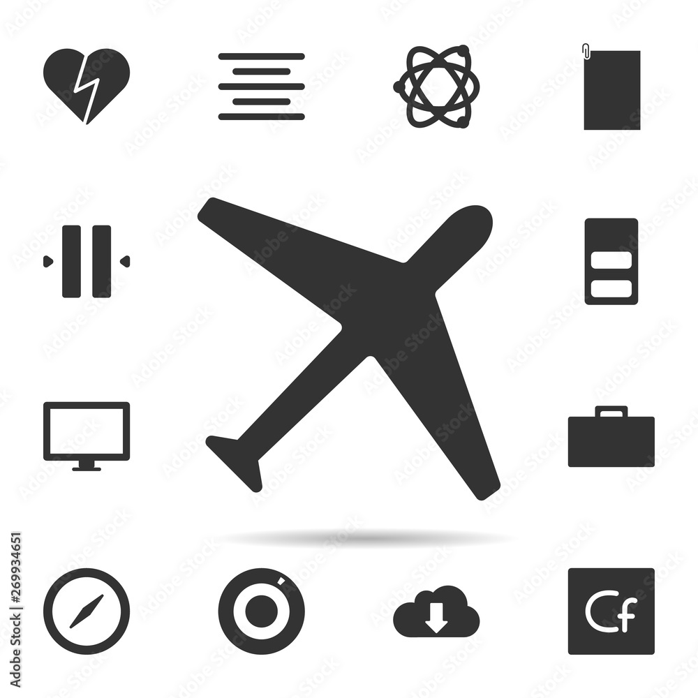 Poster plane icon. universal set of web for website design and development, app development
