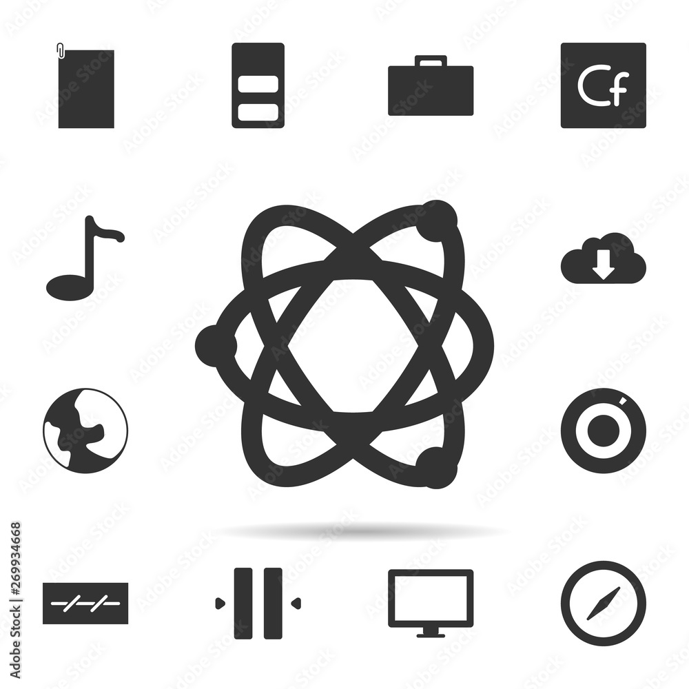 Poster atom icon. universal set of web for website design and development, app development