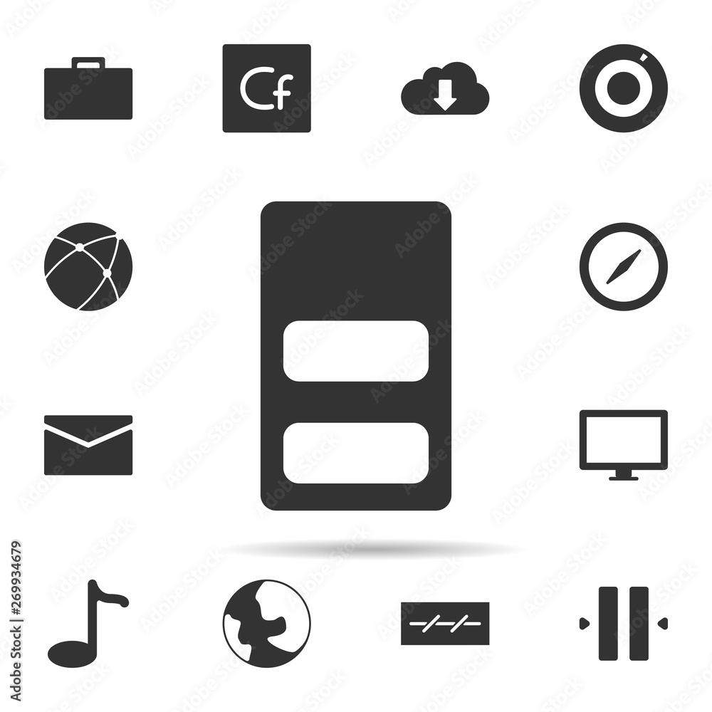 Poster battery status icon. universal set of web for website design and development, app development