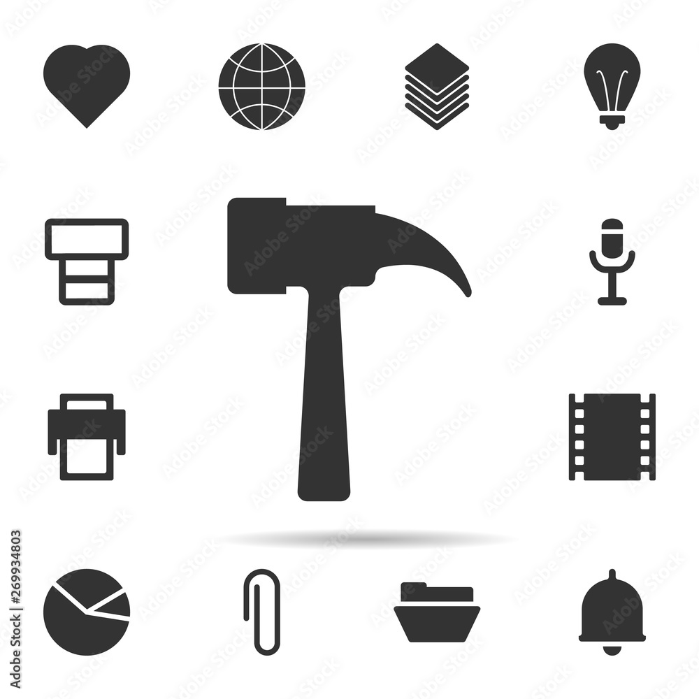 Poster hammer icon. universal set of web for website design and development, app development