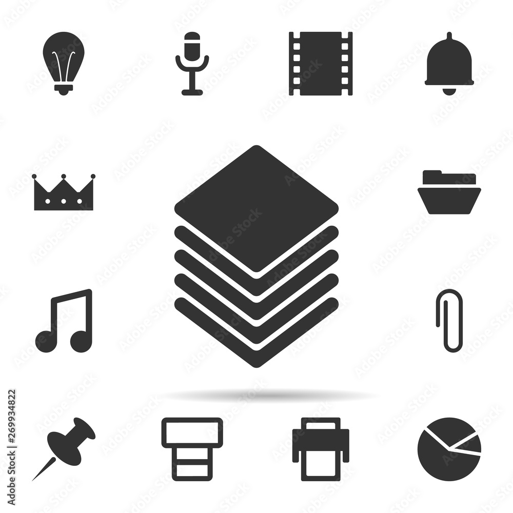 Poster layers icon. universal set of web for website design and development, app development
