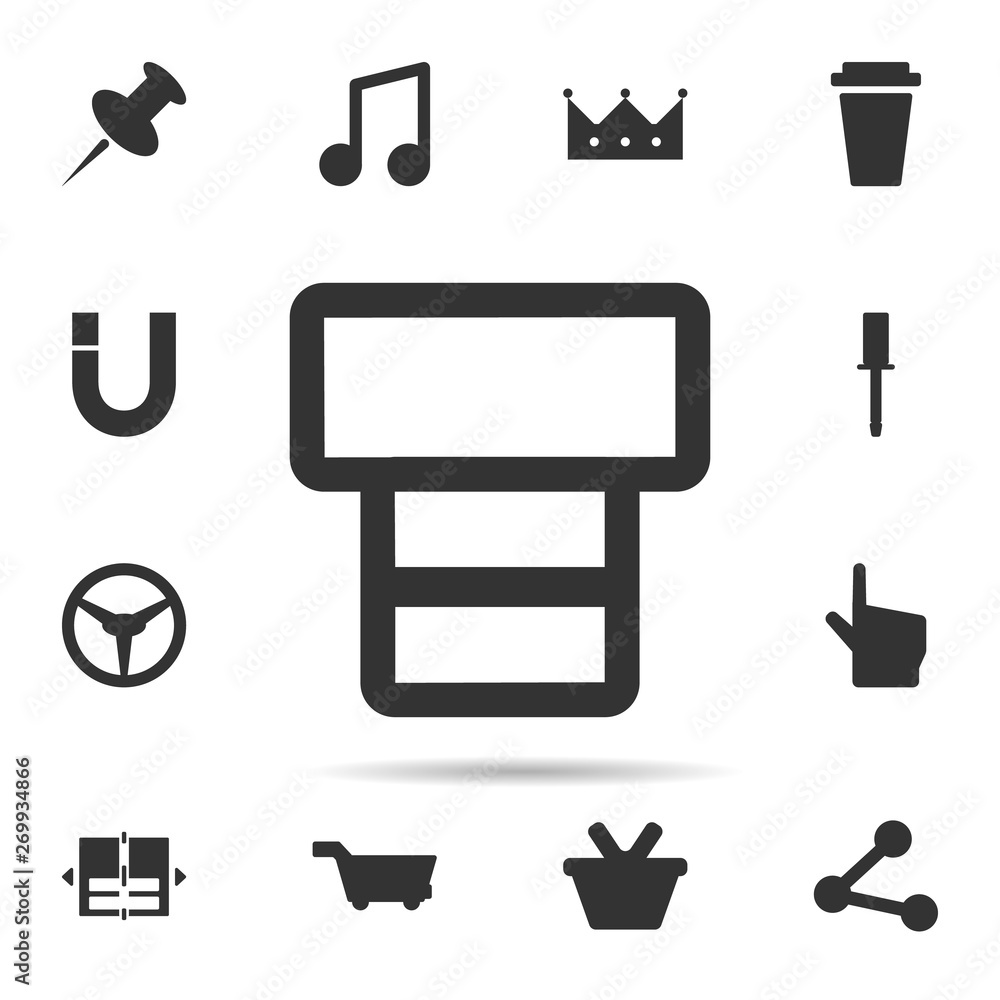 Poster printing paper icon. universal set of web for website design and development, app development