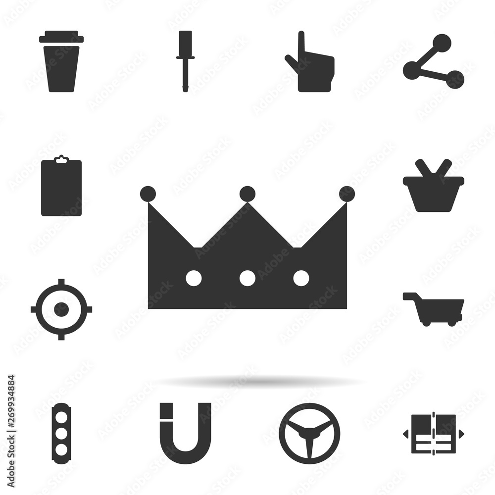 Poster royal crown icon. universal set of web for website design and development, app development