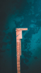 Aerial View of Pier and Ocean - 269935094
