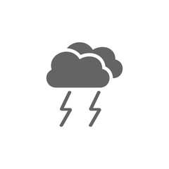 Lightning, cloud icon. Element of weather sign icon