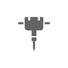 Jackhammer, repair icon. Element of materia flat tools icon