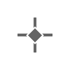 Cross, screw icon. Element of materia flat tools icon