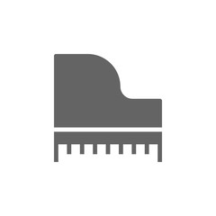 Piano, grand piano icon. Element of materia flat tools icon
