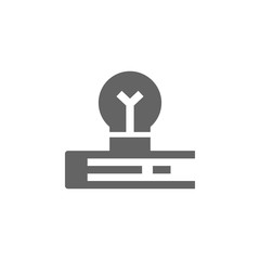 Fototapeta premium Knowledge, art, learning icon. Element of materia flat tools icon