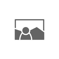 Fototapeta premium Photo, photography icon. Element of materia flat tools icon
